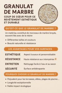 avantage granulat marbre