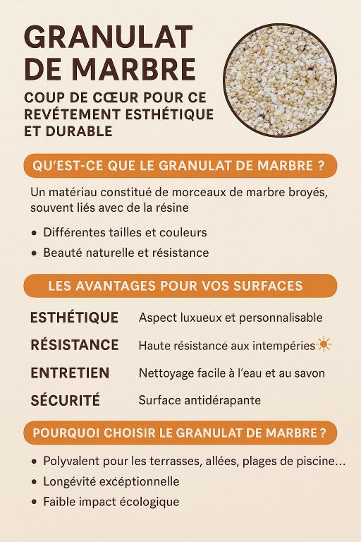 avantage granulat marbre